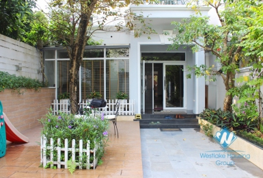 High quality villa for rent in Ciputra, Tay Ho, Hanoi. The land area is 320 sqm, three floors. Price for rent 3700 USD/month